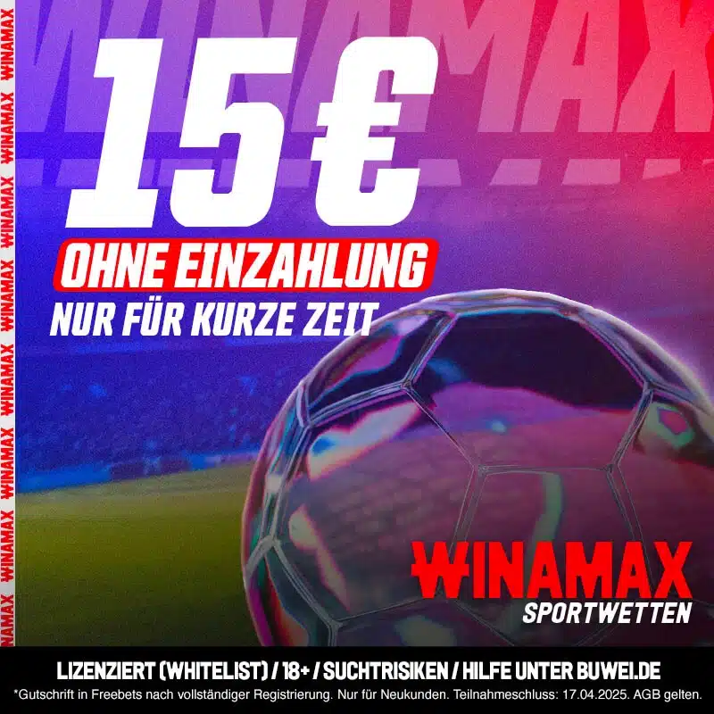 Winamax 15€ Freebets
